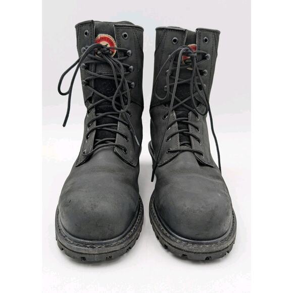 Red Wing Irish Setter Steel Toe Work Boots Mens 12 D 8” Black EH Waterproof main image 13